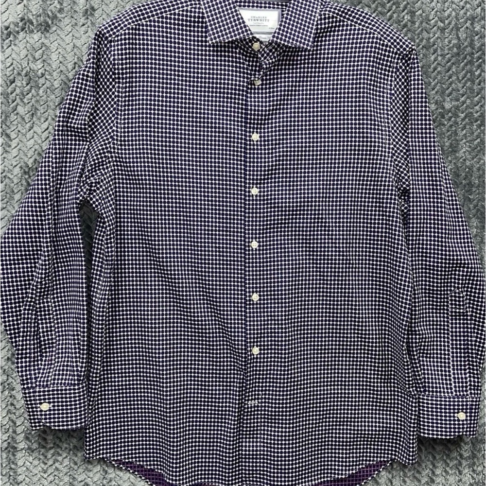 Charles Tyrwhitt Non Iron Classic Fit 16.5/35” Men’s Casual Dress Shirt C2
